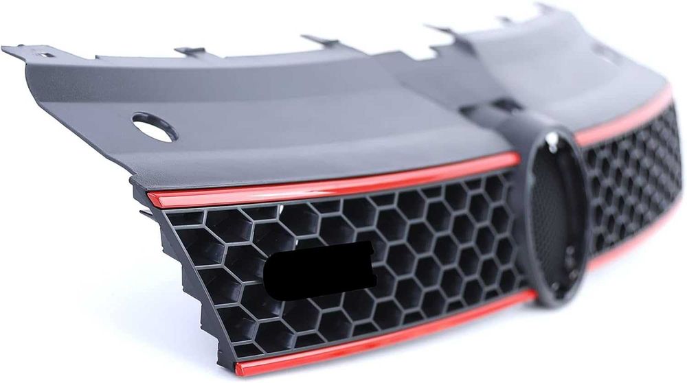 Решетка VW ПОЛО 5 6Р 6Ц ГТИ POLO GTI 6R 6C 5 черна червен кант гланц