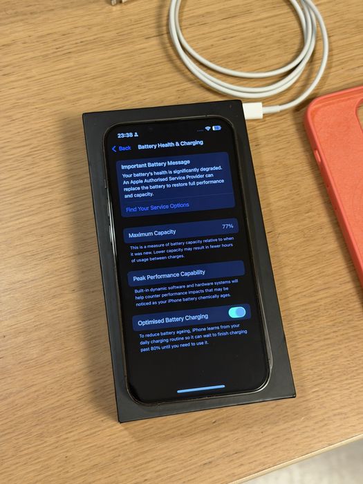 iPhone 13 Pro 256 GB Graphite 77% bat