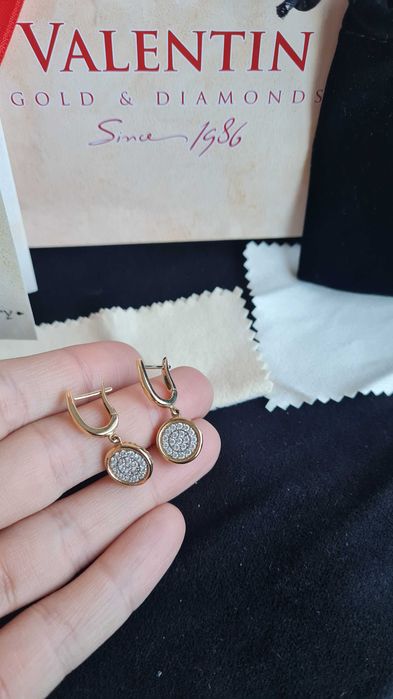 Златни обеци Valentin
