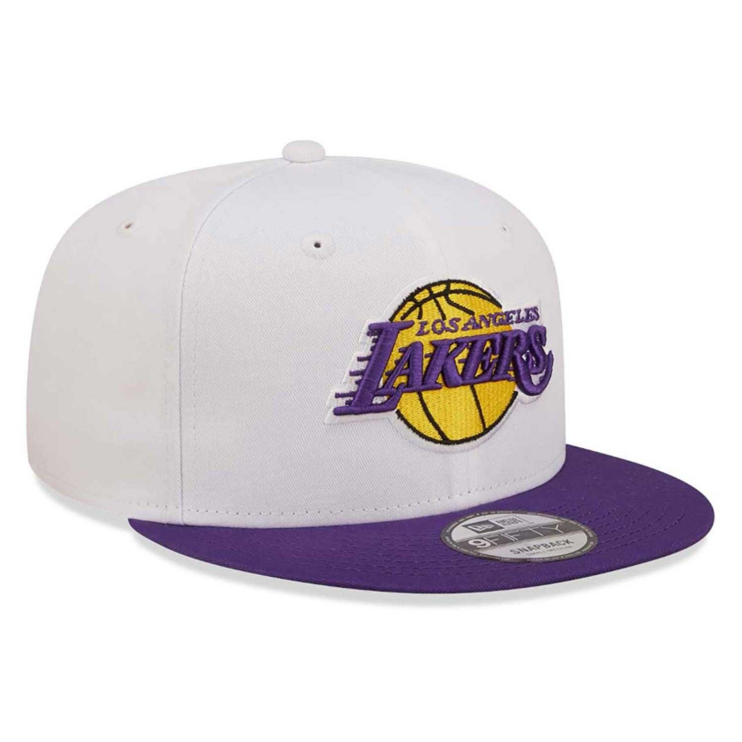 Sapca New Era 9fifty la lakers white crown team