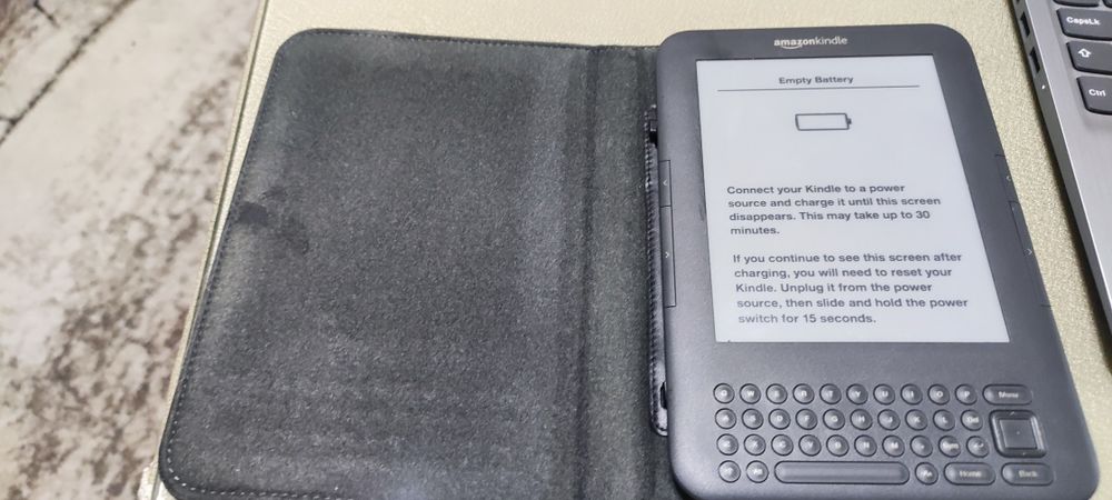 Електронна книга четец Kindle с калъф