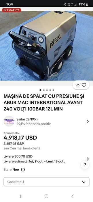 Aparat de curatat cu presiune profesional MAC AVANT 12/100 (apa calda)