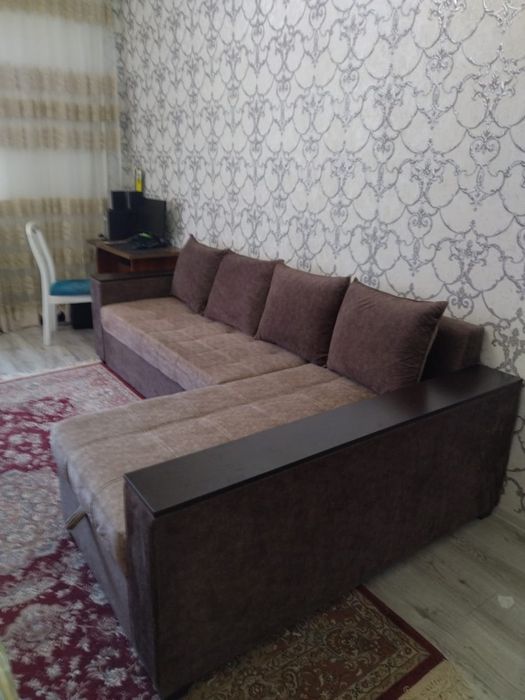 Диван раскладной с мягкой оббивкой.