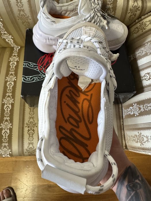 adidasi sneakers versace chain reaction triple white