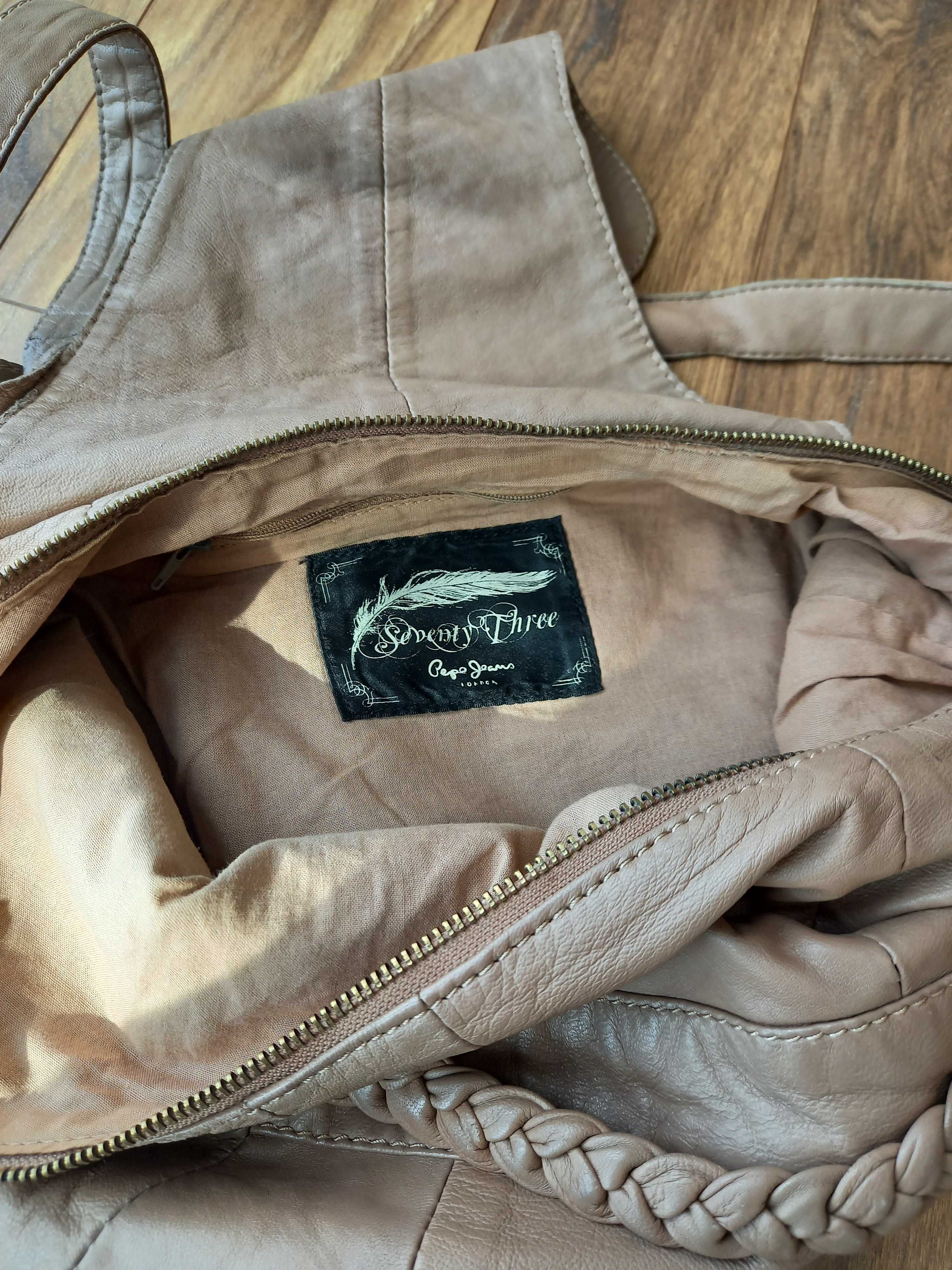 Pepe Jeans кожена чанта