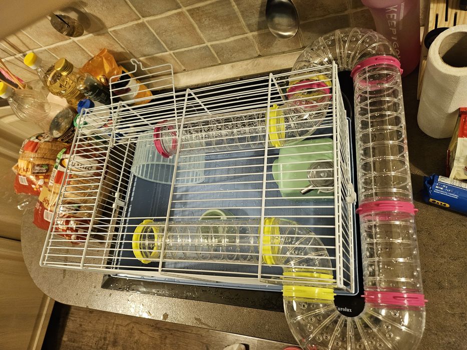 Клетка за МИНИ хамстер+ всичко необходимо