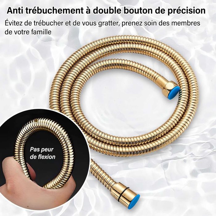 Coloană de duș aurie, sistem de duș, set suport pentru duș,