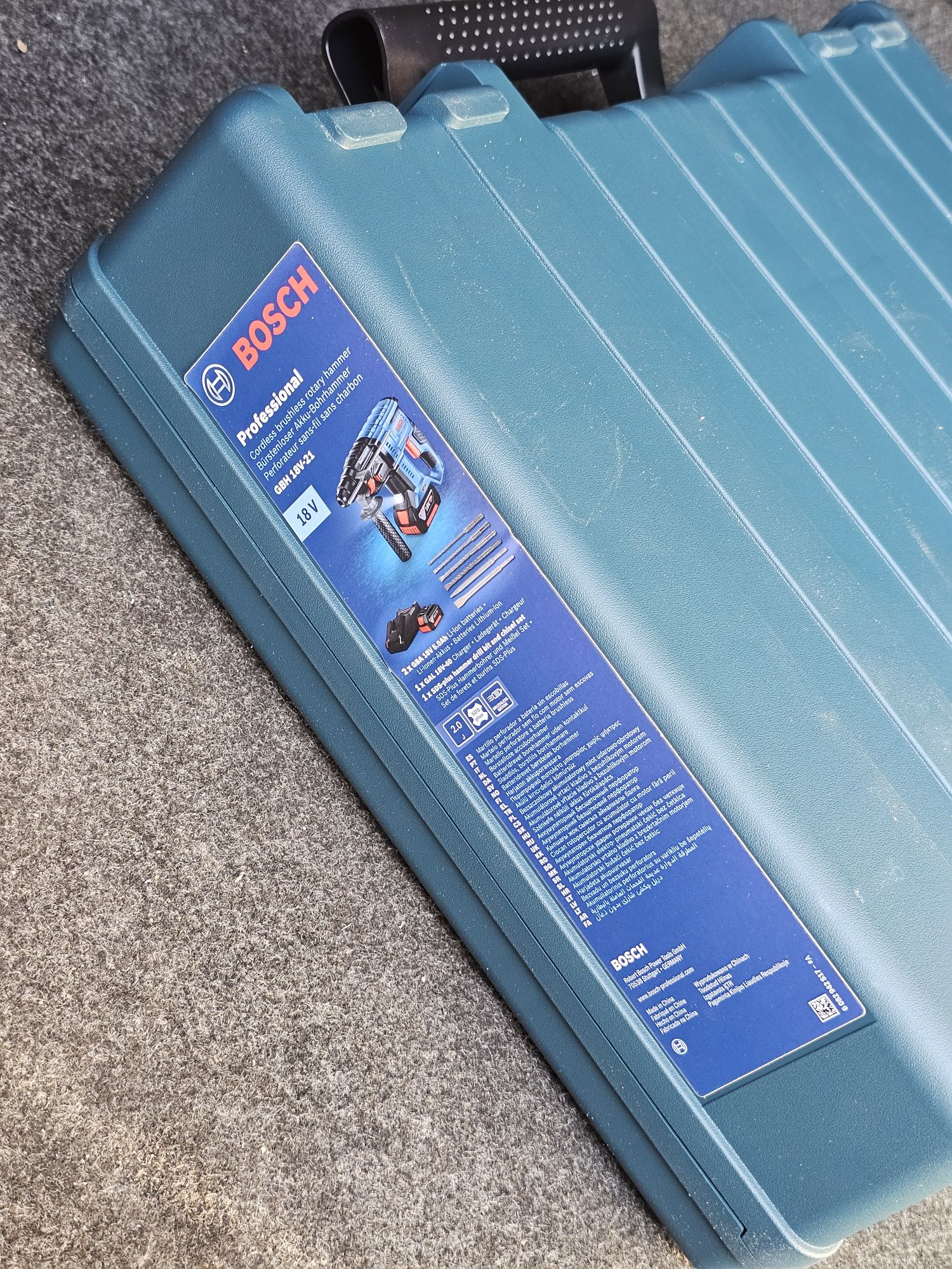 Ciocan rotopercutor Bosch GBH 18V-21 2x 4.0Ah, GAL L-BOXX - 0611911106
