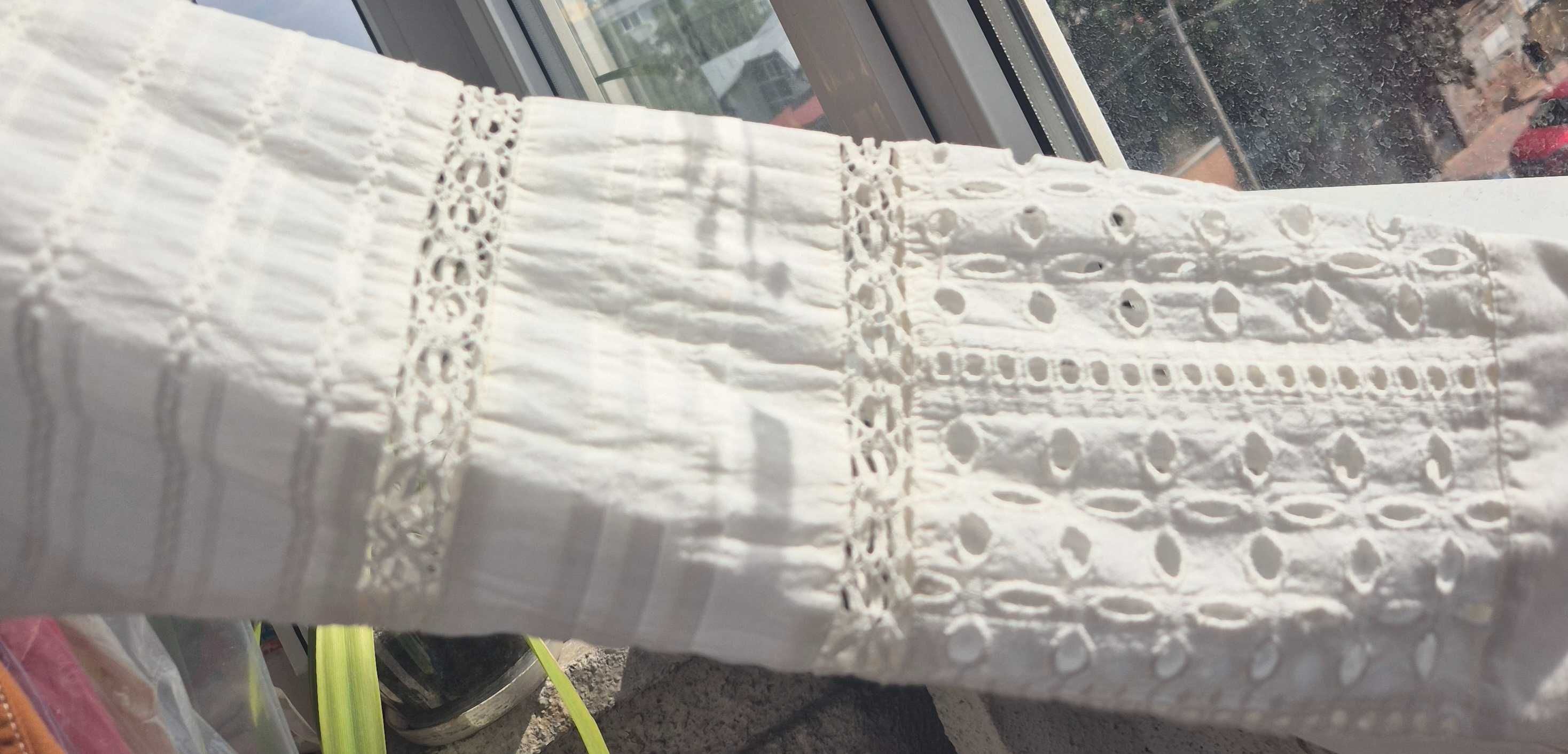 Vand bluza dama, de vara, alba, model ajurat, Zara, XL, bumbac