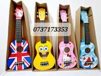 Chitara clasica din lemn pentru copii Hello Kitty 55 x 18 x 24 cm NOU