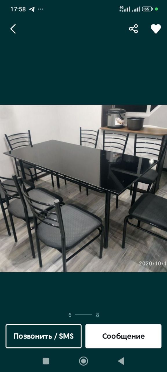 Stol stul sotiladi4 komplekt yangi