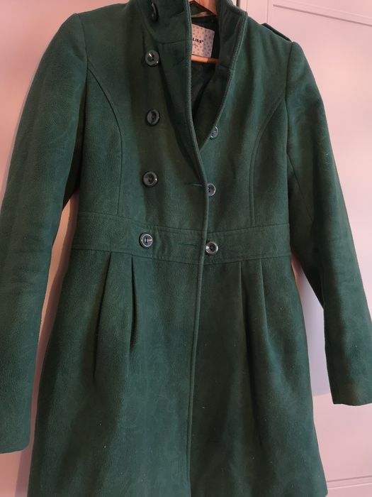Palton Moda Alis verde, marime 34/XS