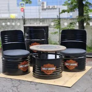 Мебель из бочки. Уникальные и креативной мебель для кафе фосфодов.