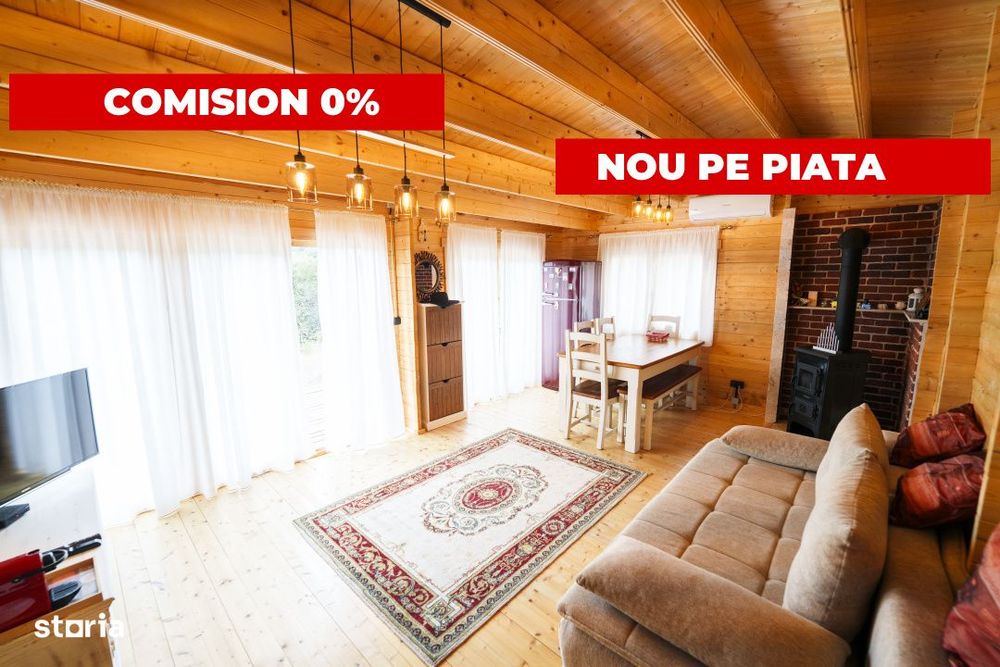 Casa din lemn,la cheie Podari, 500mp teren!