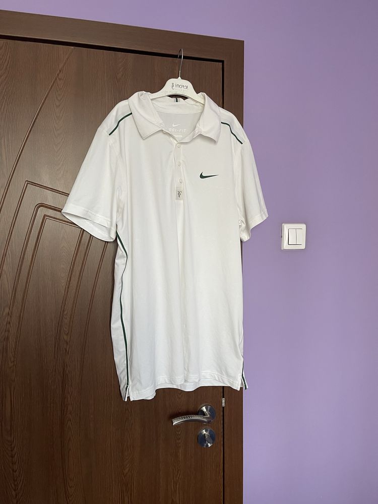 Nike Roger Federer RF Polo Shirt Trophy Lawn Tennis Court Rafa Nadal