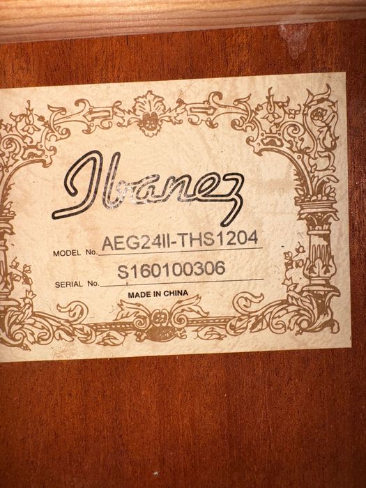Chitară electro-acustică Ibanez AEG24II + upgrade