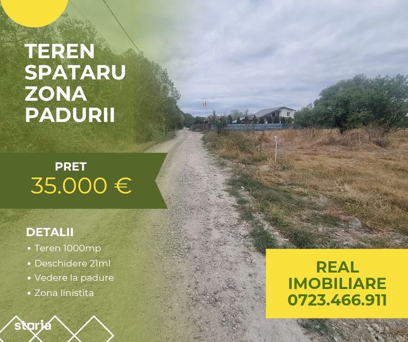 Teren pentru casa, sat Spataru, zona padurii !