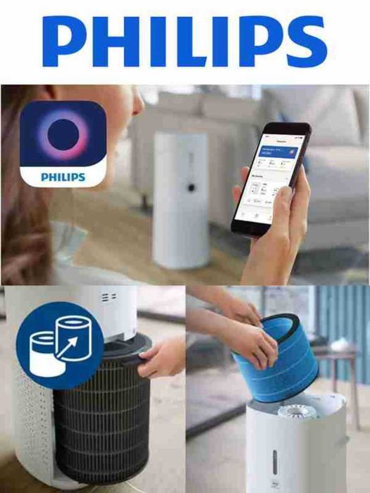 Очиститель воздуха Philips 2в1 увлажнение+фильтрация в подарок фильтры