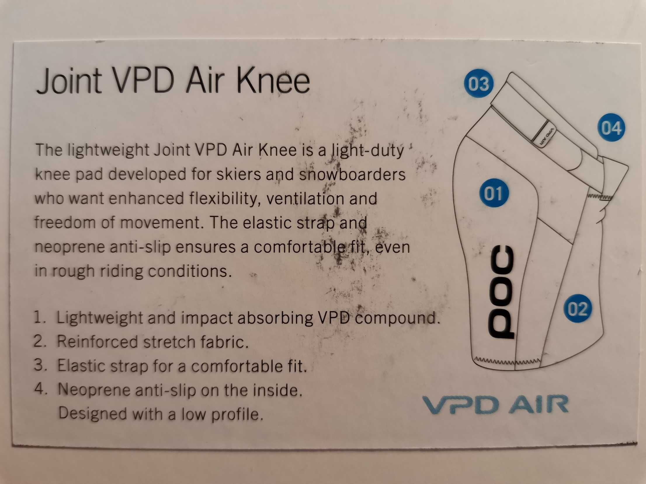 POC - genunchiere ciclism, enduro, Joint VPD Air Knee Uranium Black, S