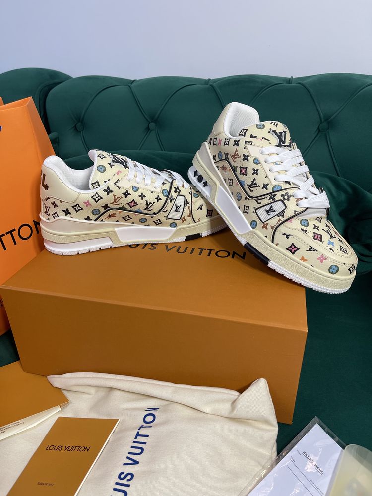 Adidasi Louis Vuitton piele naturala 100% Full Box colectie noua