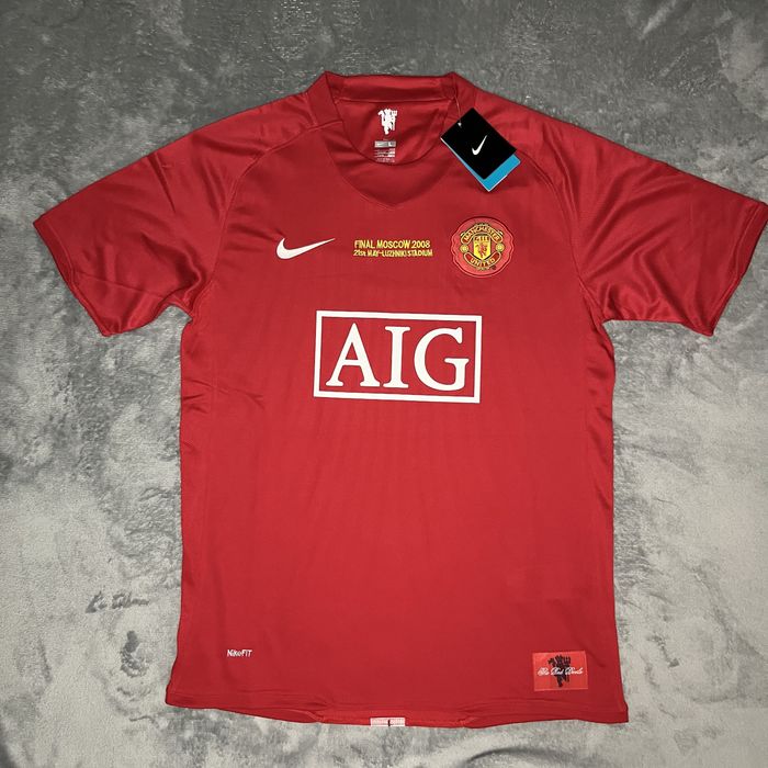 Nike Manchester United Ronaldo #7 Champions League Kit Red Size L