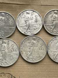 lot 6 monede Romania 2 lei 1910 1914 Carol I