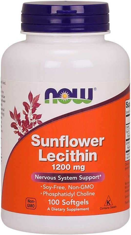 Sunflower Lecithin Лецитин подсолнечный NOW 1200mg 100 капс