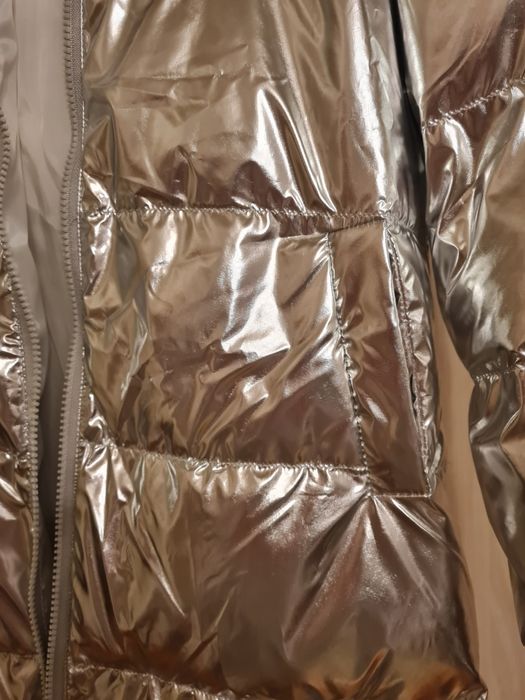 Ieftin geaca noua toamna/ iarna culoare aluminiu/ metalica