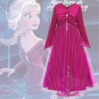 Rochie/rochita Elsa Frozen 2 +coronita serbari petreceri tematice