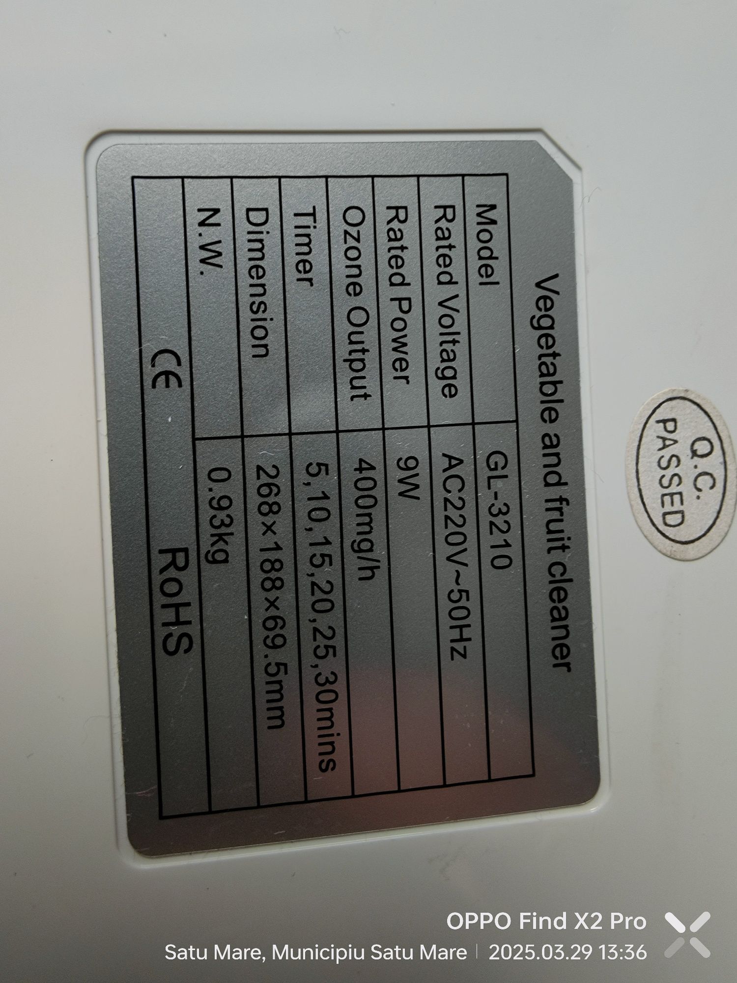 Generator de ozon cu accesorii