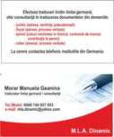 Ofer meditații lb. germană şi efectuez traduceri în/din lb. germană