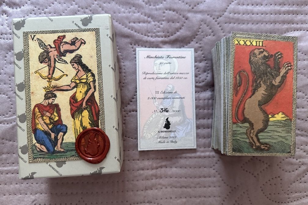 Minchiate Fiorentine Tarot. Il Meneghello. Таро Колода.