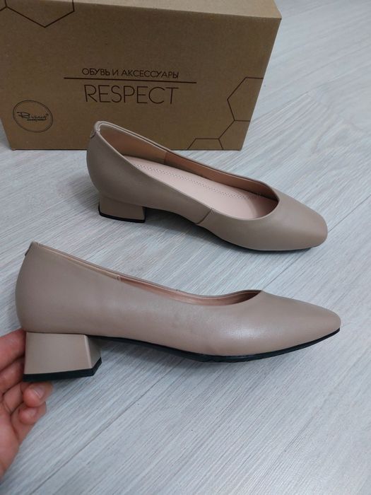 Кожаные женские туфли НОВЫЕ РР 38 бренд Respect