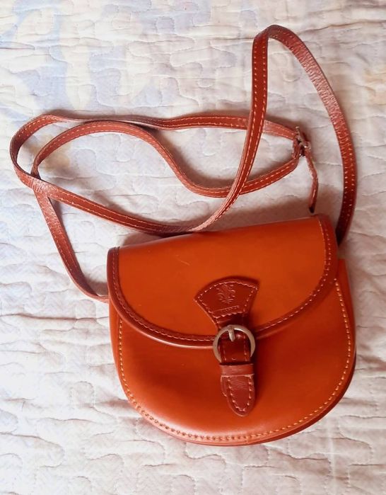 Geantă damă cu două compartimente din piele, Firenze Made in Italy