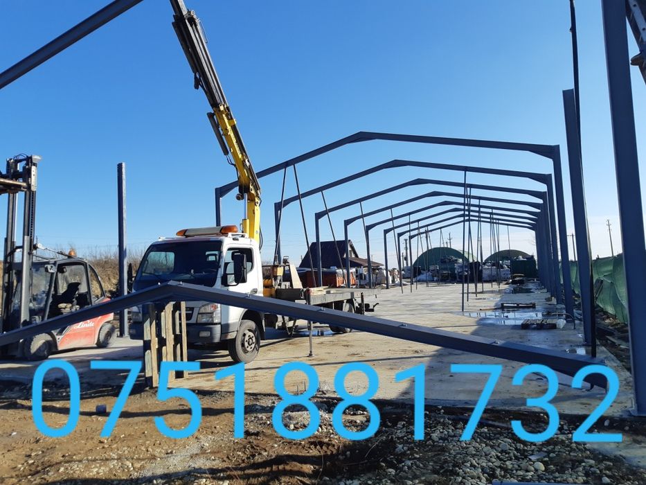 Vand hală metalică structura metalică cu montajul