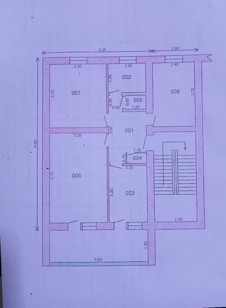 Продаётся квартира  3 - комнатная, 2 - этаж , 5 этажный дом