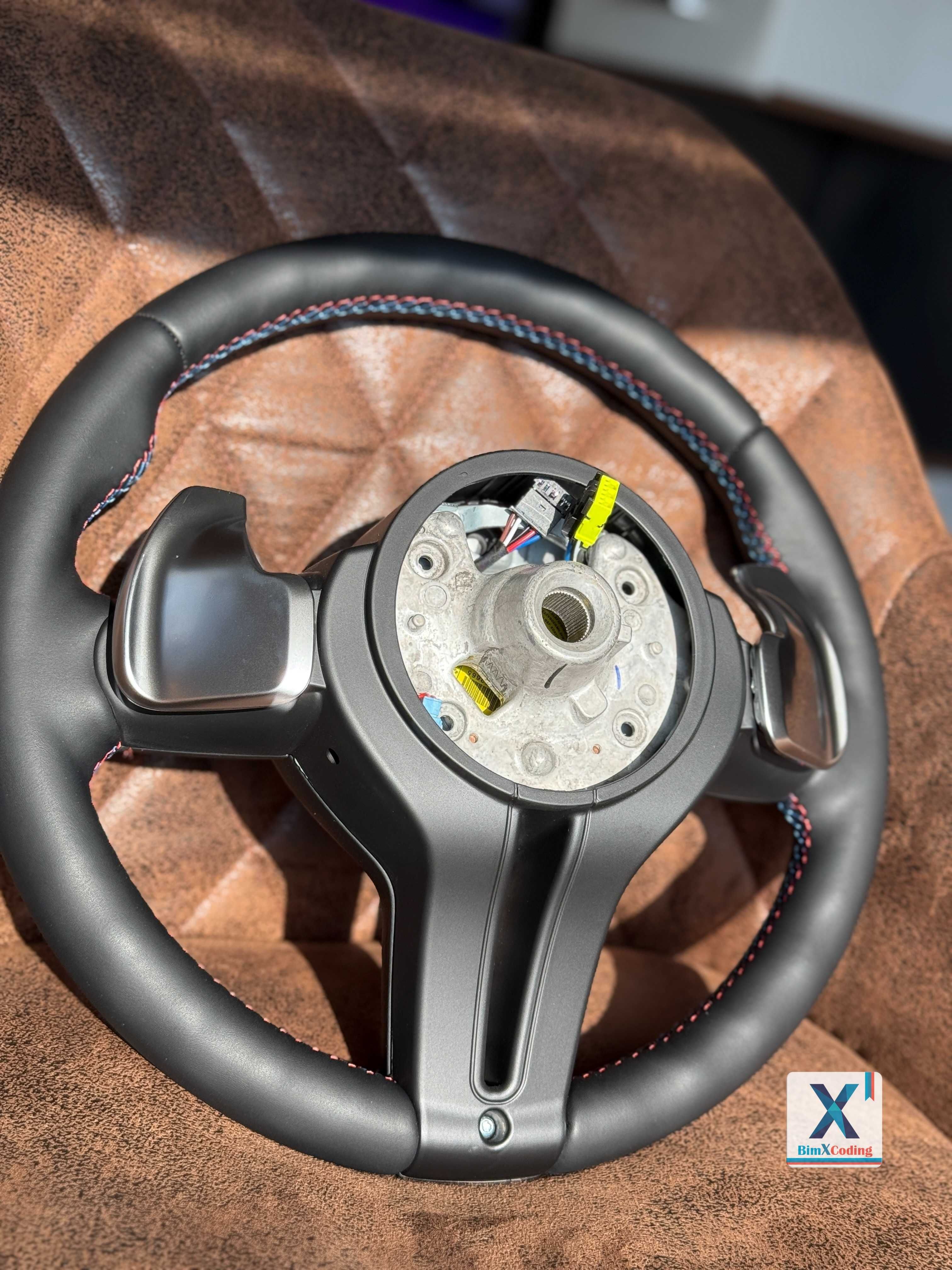 Volan piele BMW M Sport cu padele F07 F10 F11 F06 F12 F13 F01 M5 M6