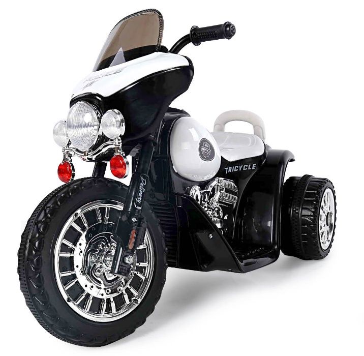 Motocicleta electrica pentru copii, POLICE JT568 25W STANDARD #Alb