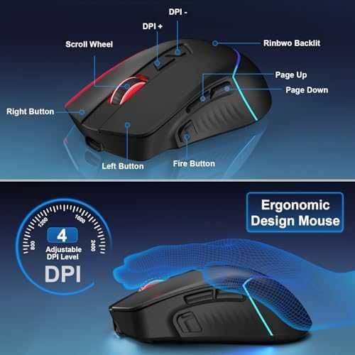 Нова Безжична гейминг клавиатура мишка RGB TKL UK Layout за PC/конзоли