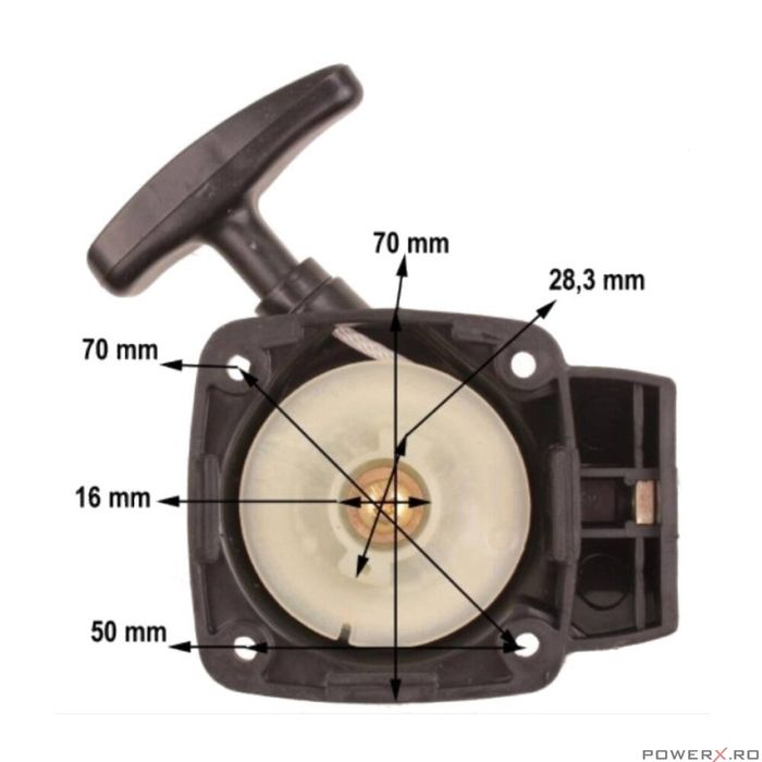 Capac pornire motocoasa, demaror complet motocositoare M 4, PowerX