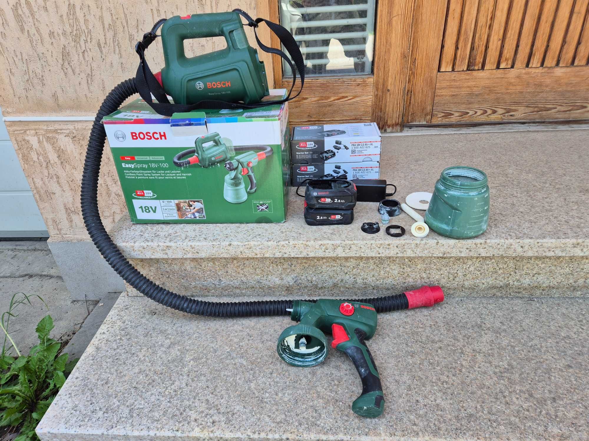 Bosch Easy spray акумулаторен пистолет за боядисване с 2 бр. батерии