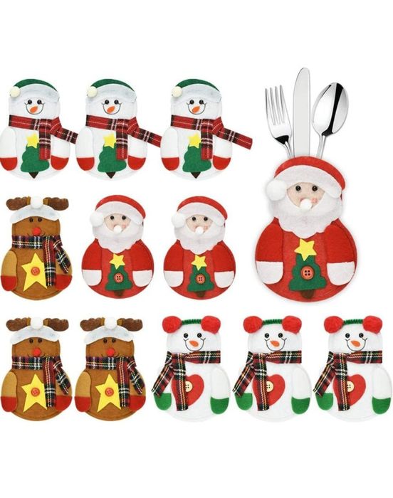 Decorațiuni tacâmuri pentru masa de Craciun