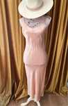 Rochie lungă mătase naturală roze