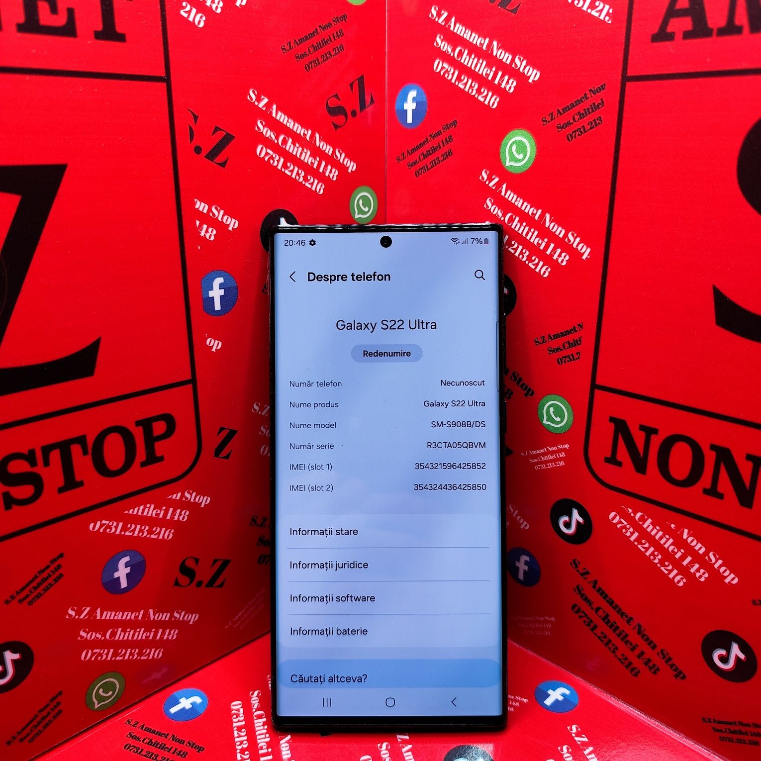 Samsung S22 Ultra 256Gb Amanet SZ Non Stop
