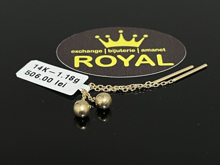 Bijuteria Royal CB : Cercei lungi aur 14k 1,18 grame