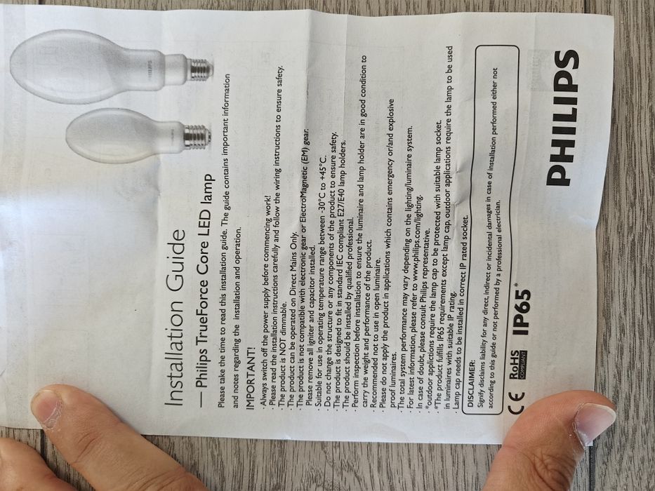 Vand 2 becuri Philips TrueForce Core 18W Led 3000 lumen noi