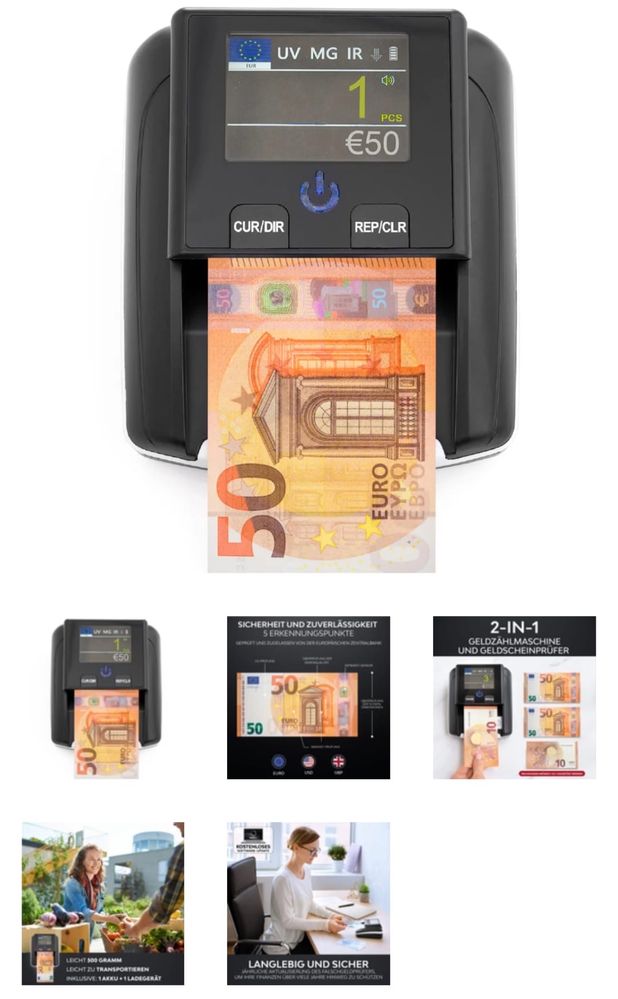 Validator bancnote, aparat de verificat si numarat bani