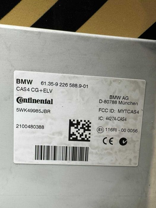 BMW CAS4 модул – 5WK49985JBR – оригинален Continental (CAS4 CG + ELV)
