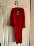Costum sacou si pantaloni Zara, masura Xs / S , culoare rosu
