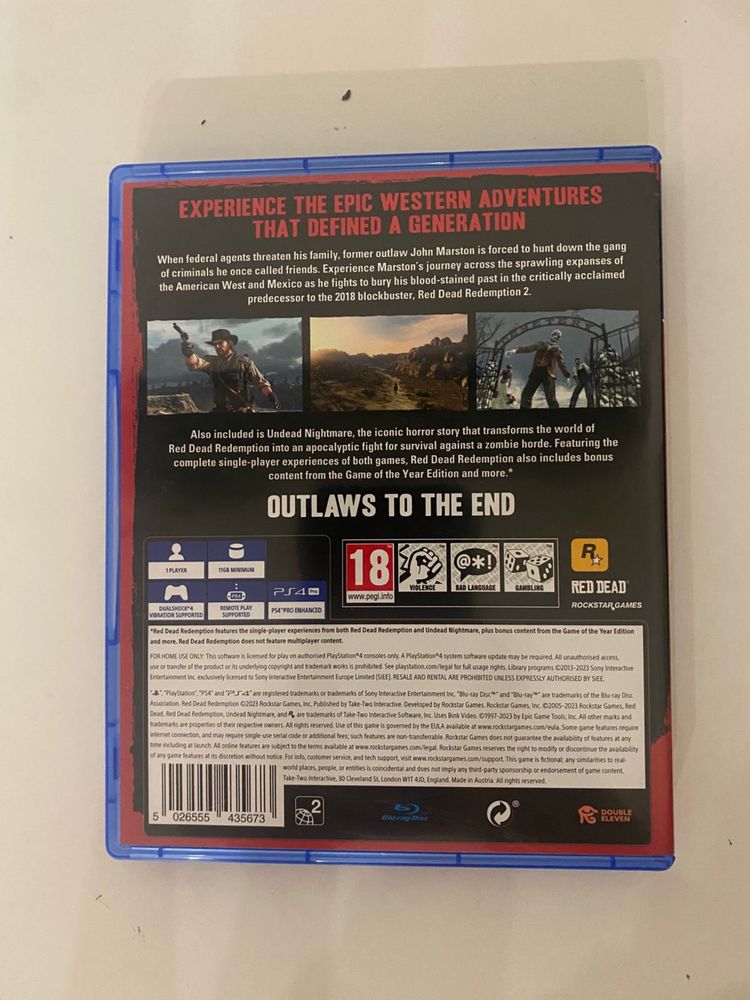 Продам диск Red dead Redemption 1 ps4 в идеальном состояний